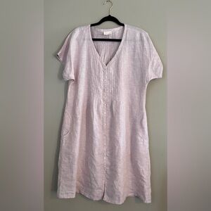 Poetry Linen Tuck-Detail Dress